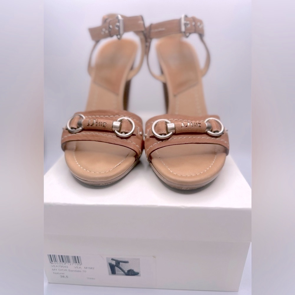 Dior Vintage My Dior sandals in caramel leather - Picture 5 of 13